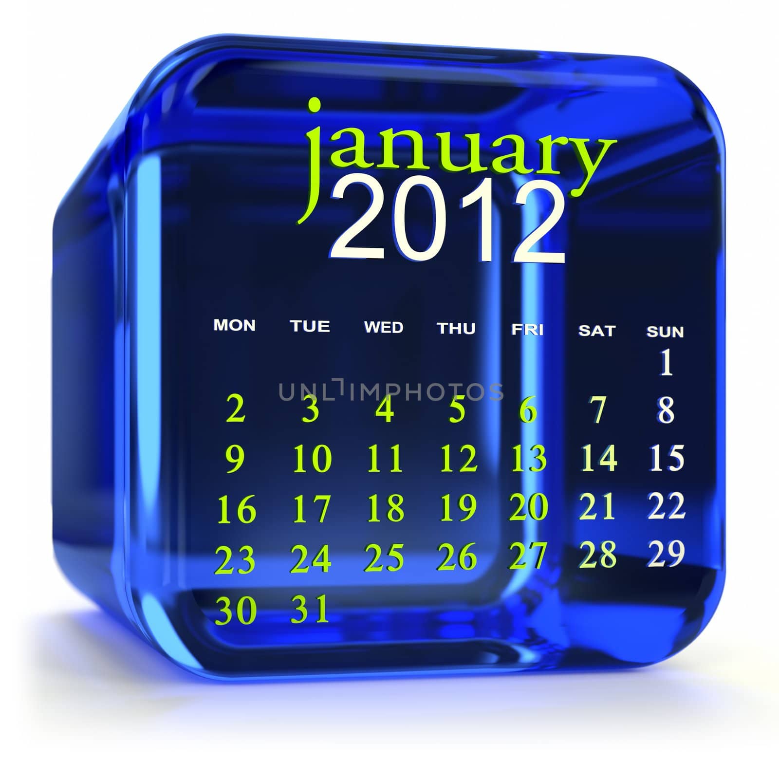 Blue January Calendar by OutStyle