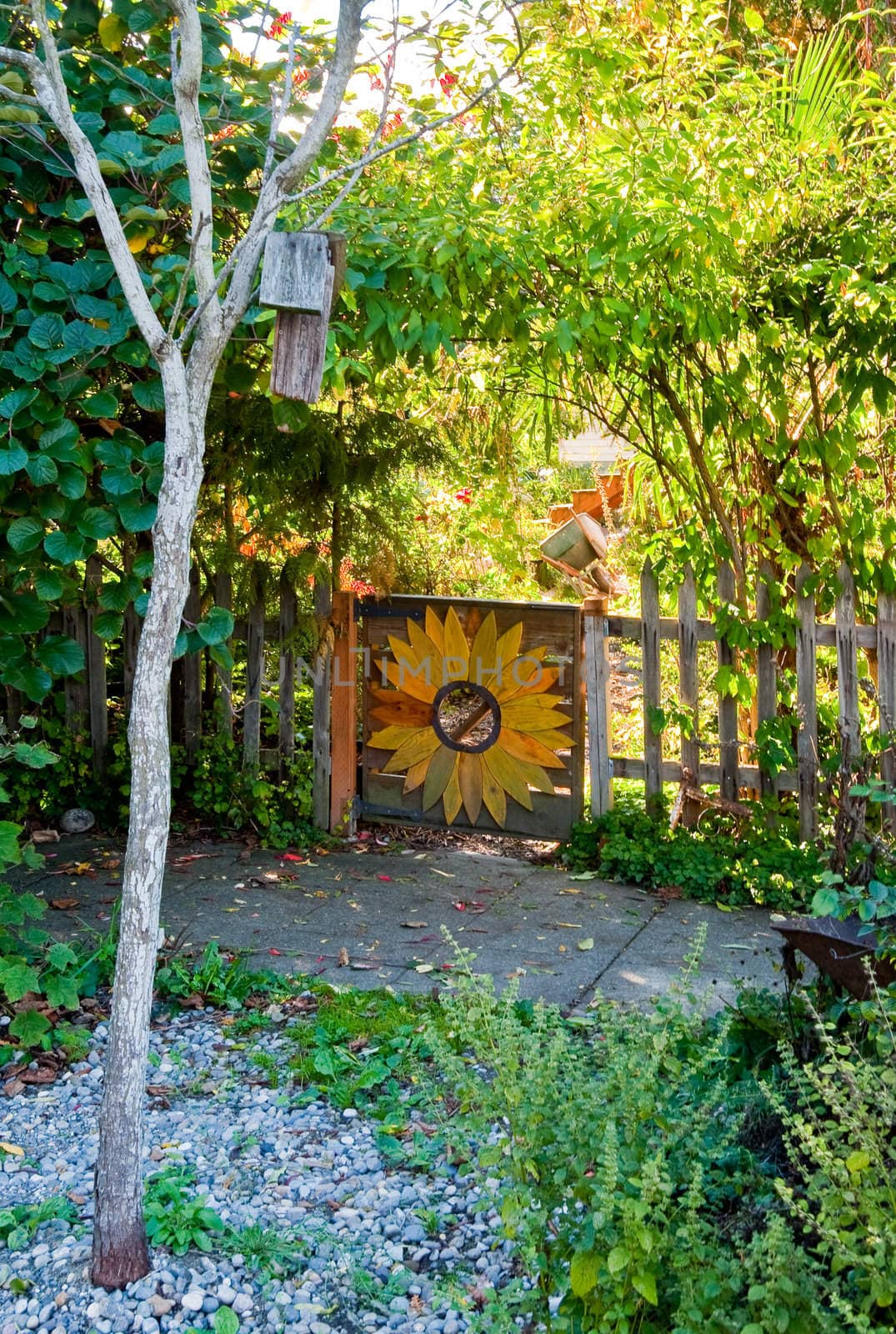Entrance to an urban garden