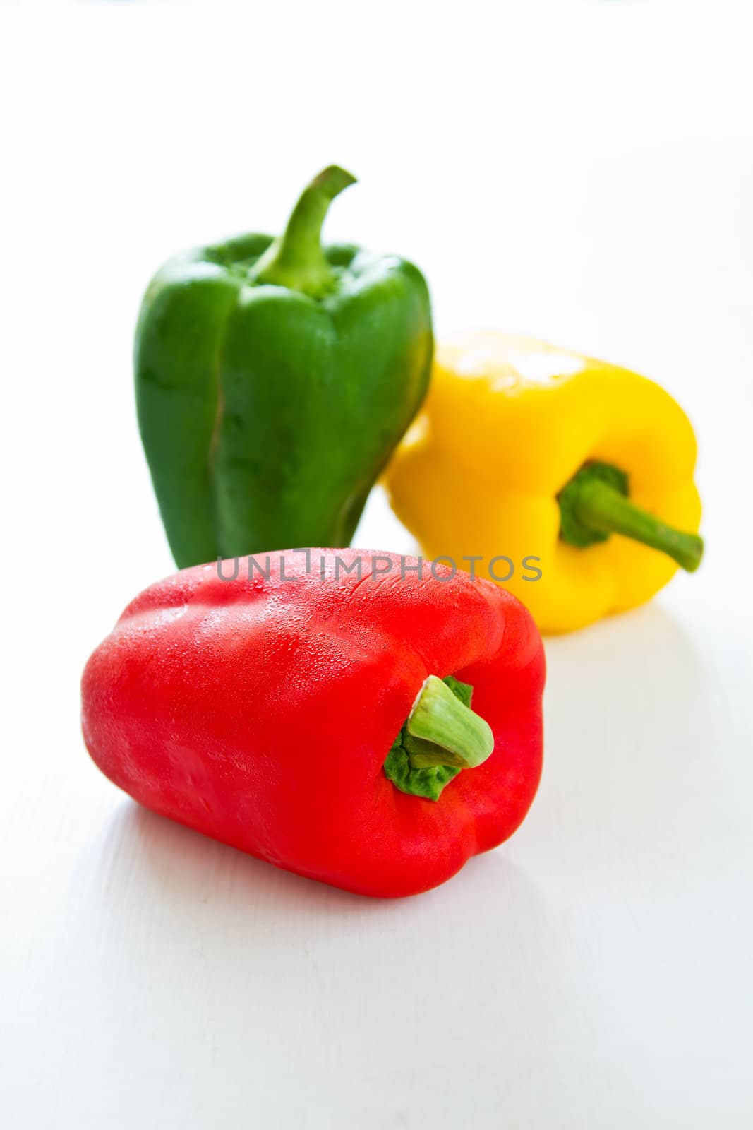 Fresh Bell pepper also known as Sweet pepper or Capisum
