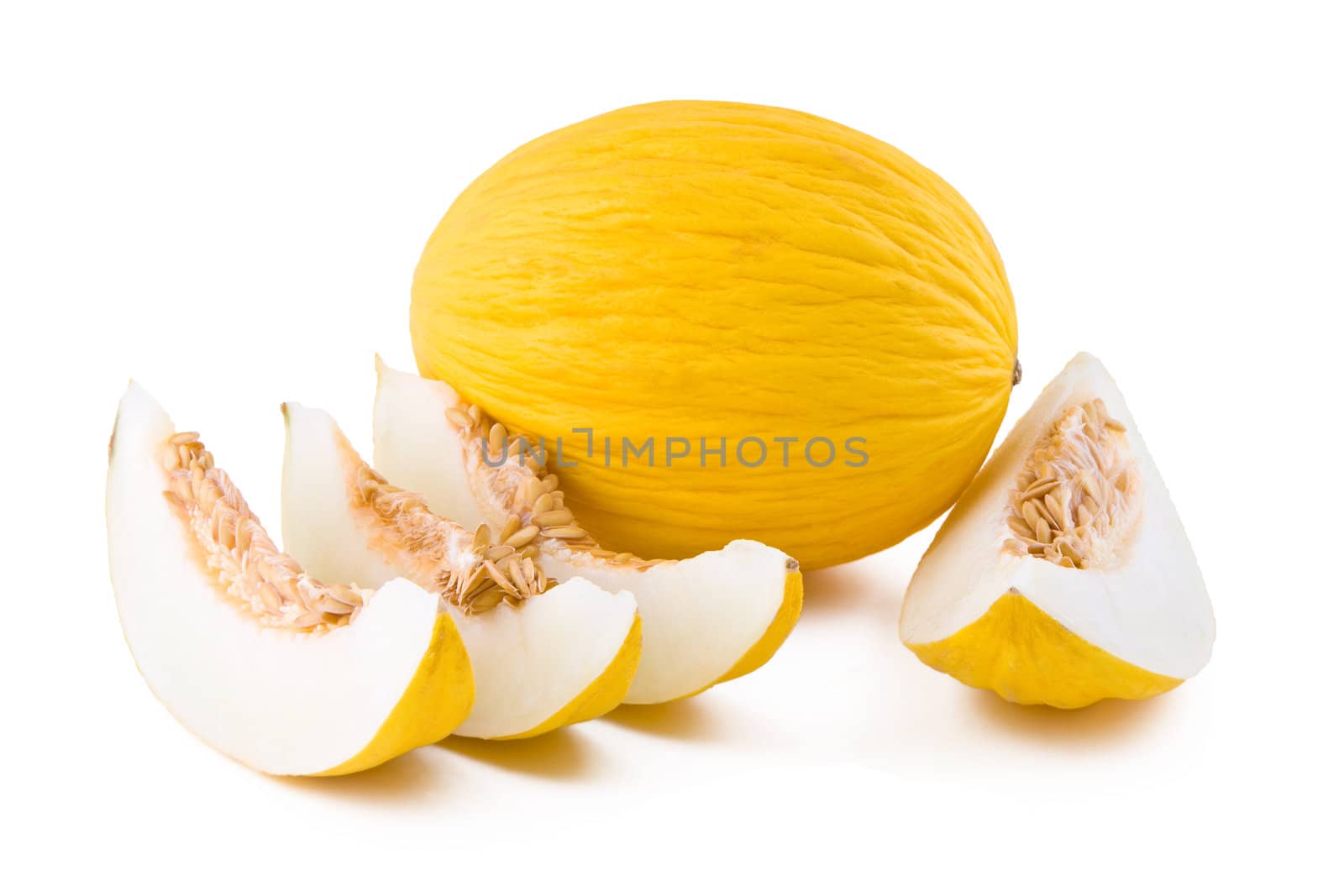 Yellow melon on white by Gbuglok