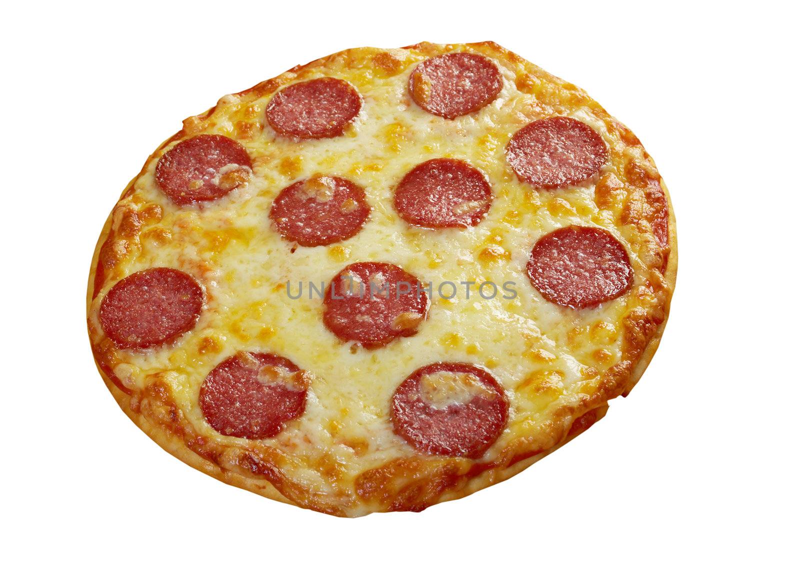 homemade pizza  Pepperoni.Closeup 