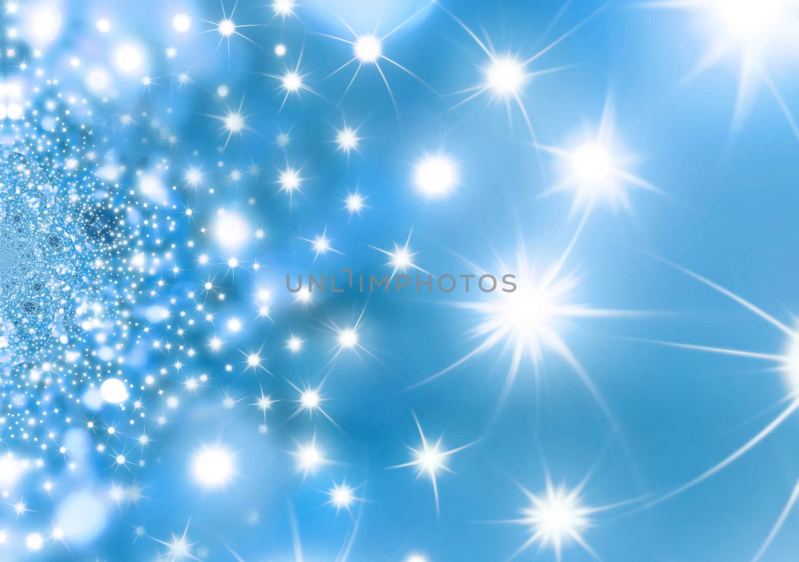 Christmas abstract background blue with stars