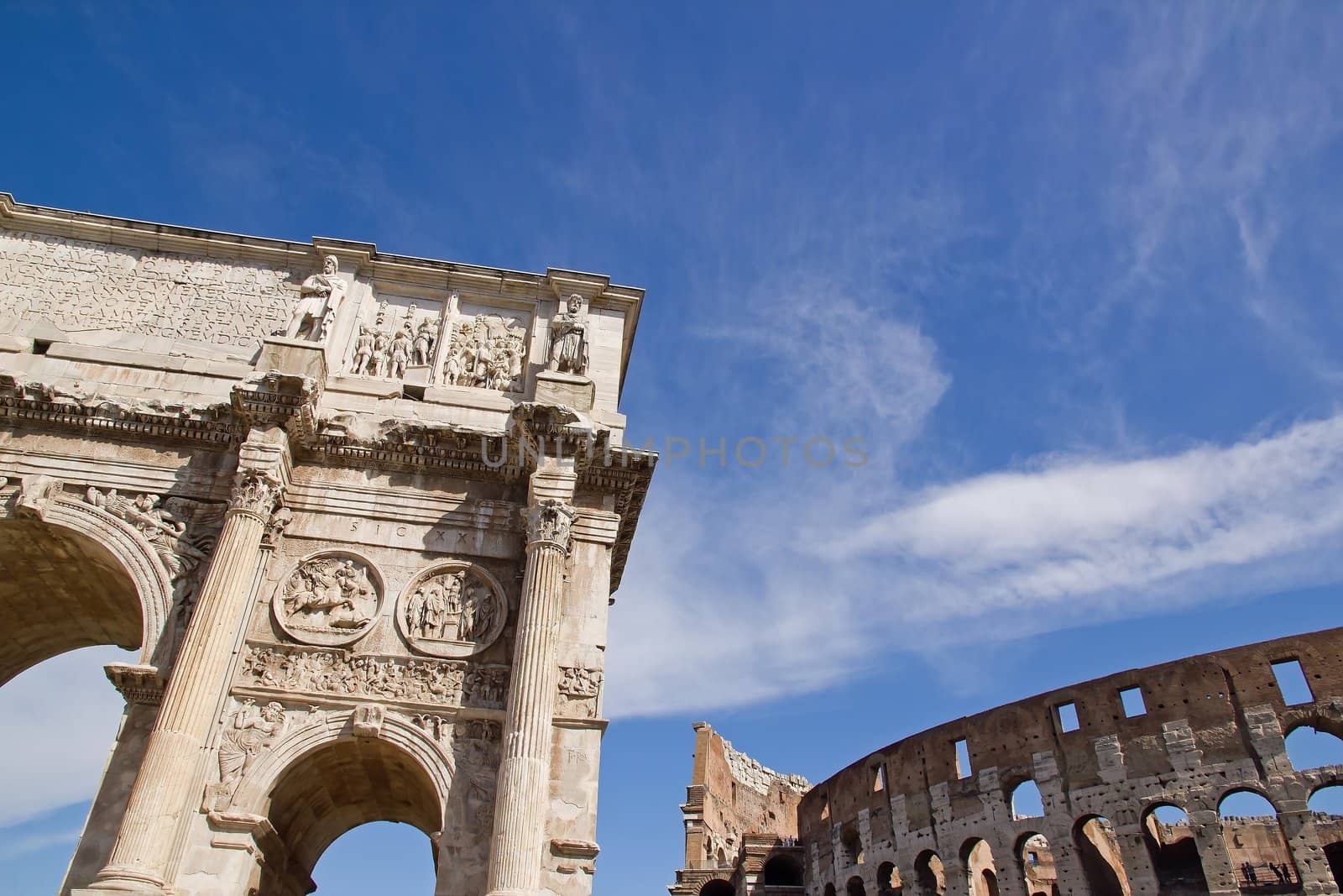 arch of Constantine and colosseum by neko92vl