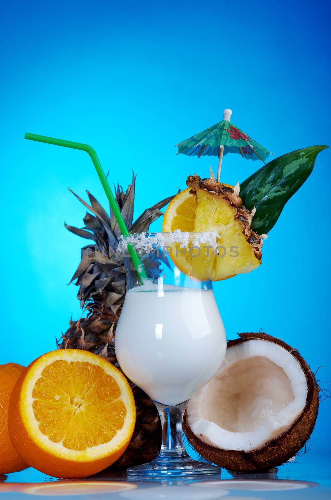 Pina Colada - Cocktail with Cream by Fanfo