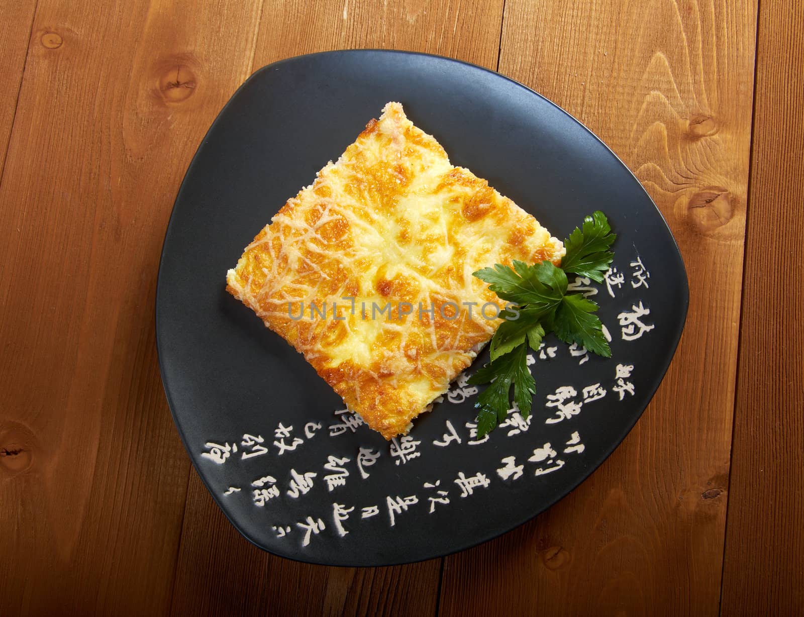 Omelet .Closeup .Shallow depth-of-field