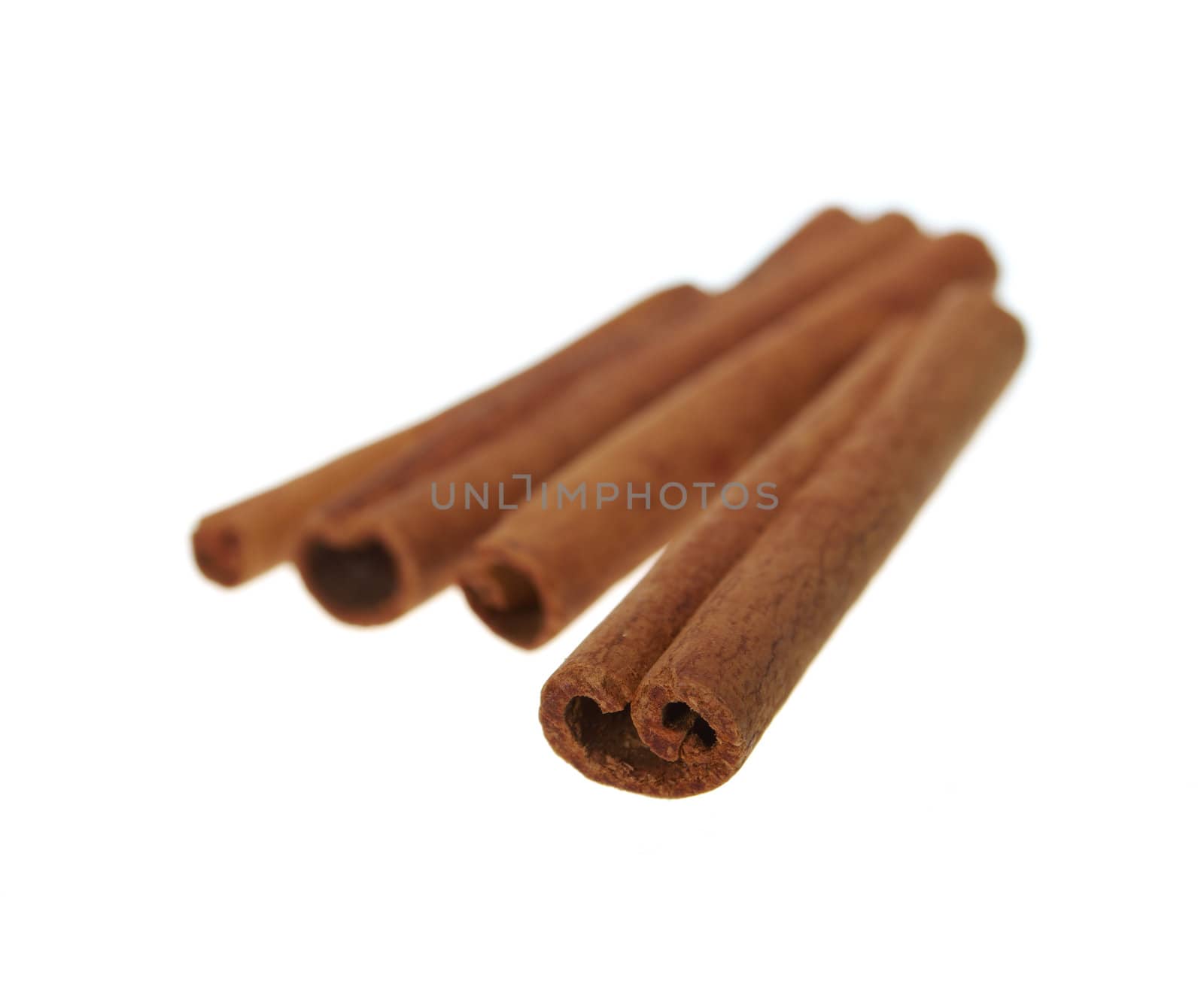 Cinnamon sticks isolated on white background