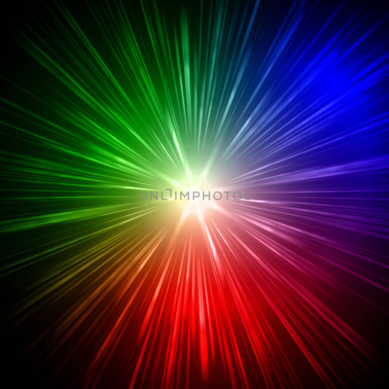 abstract color lens flare light over black background