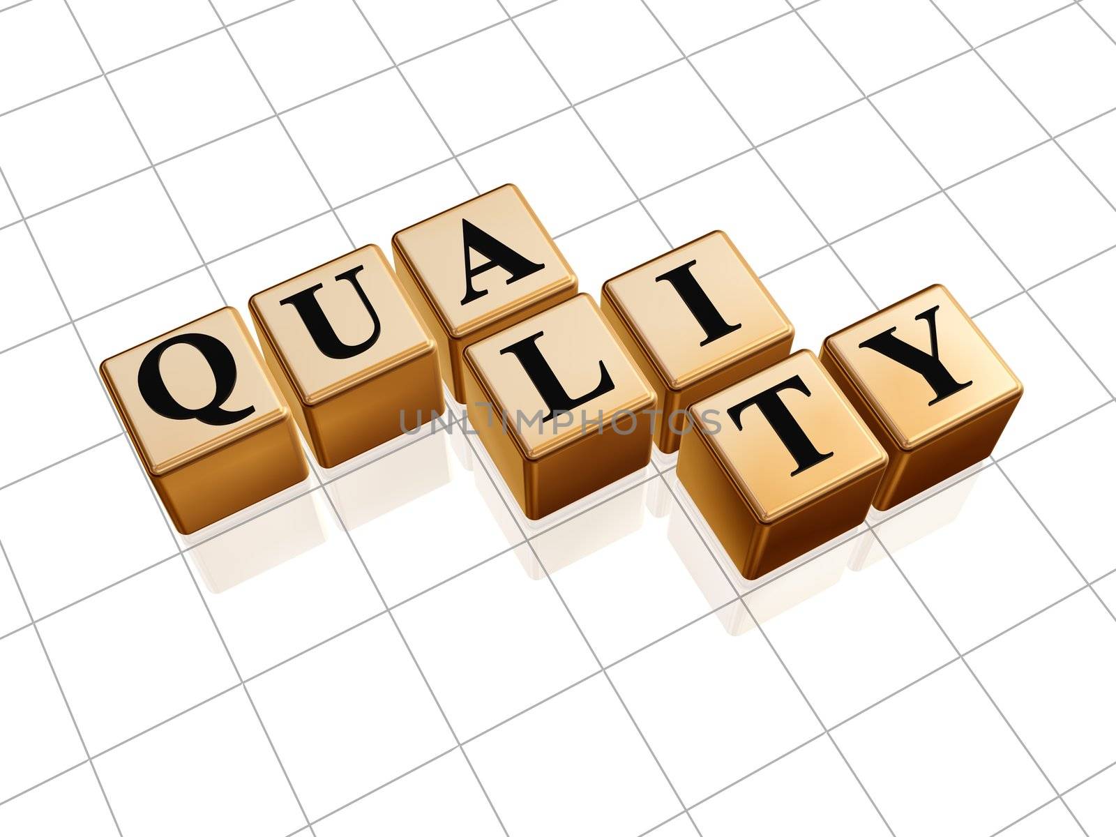 quality 3d golden box with black text