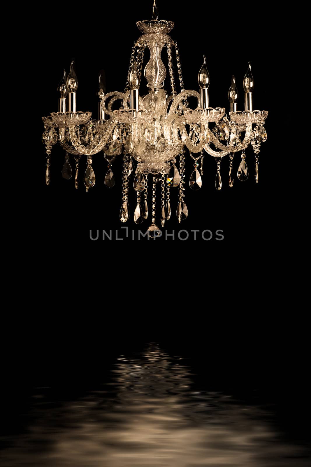 vintage glass lamp black background by Carche