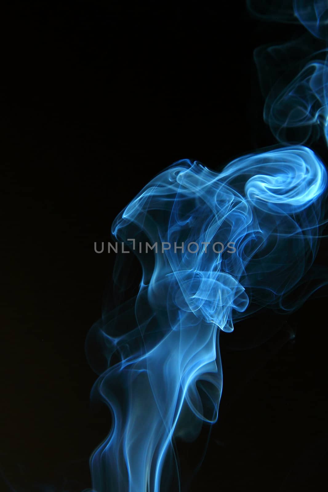 Abstract smoke isolated on black 

