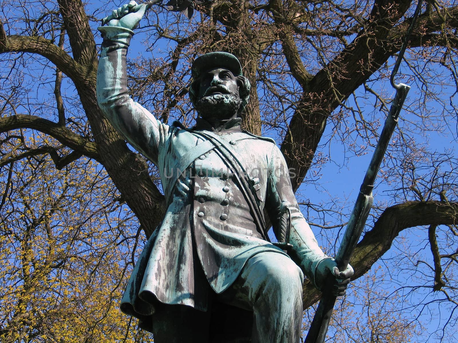 The statue Landsoldaten The Foot Soldier in Fredericia Denmark.