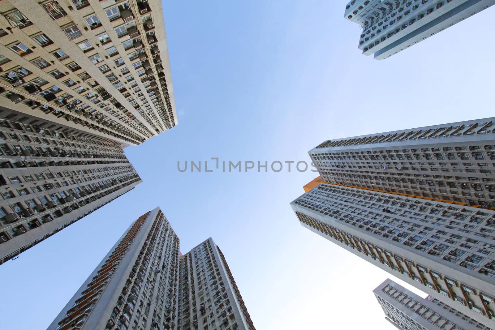 Packed Hong Kong public housing