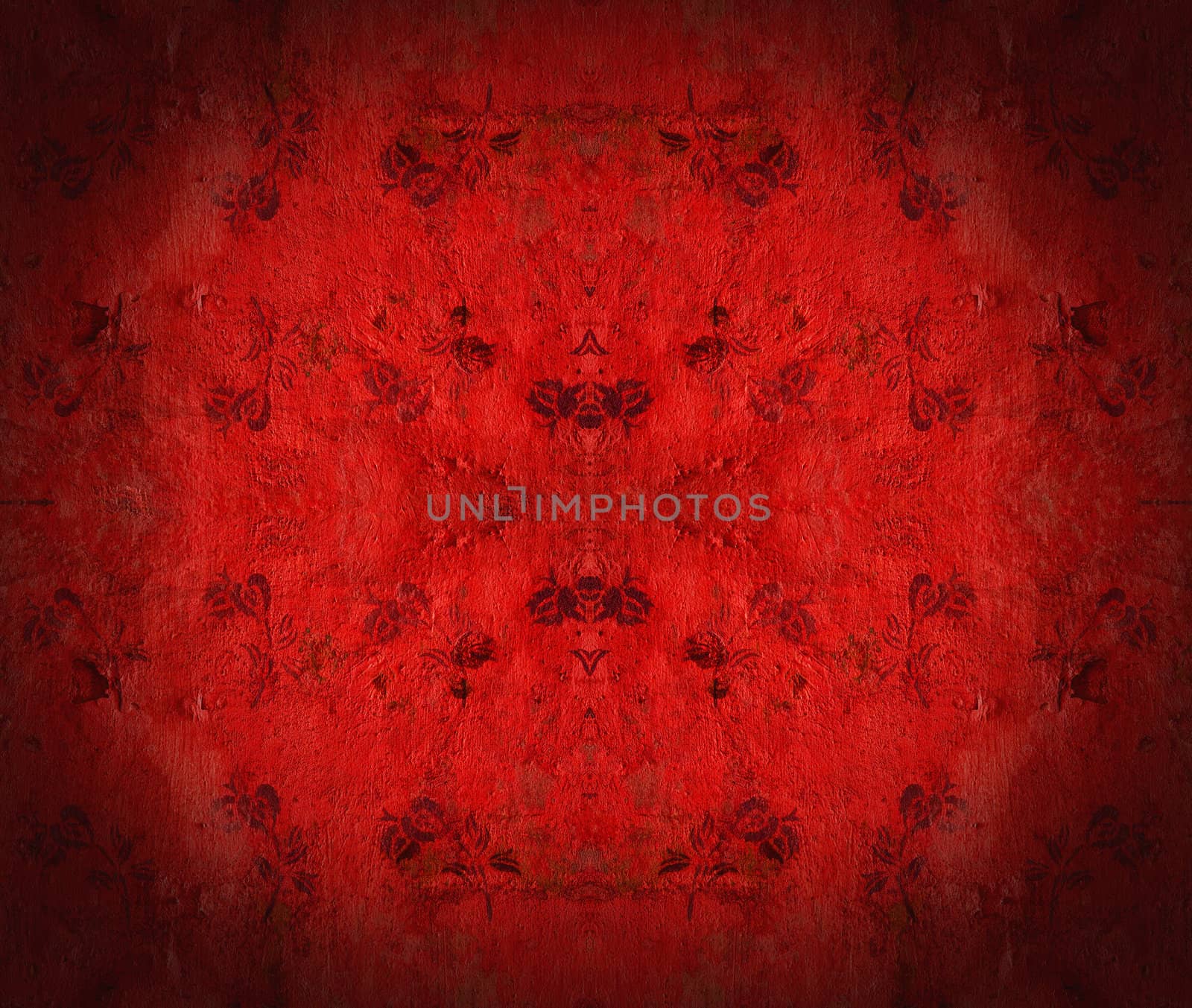 Old red Christmas grunge texture background or frame.