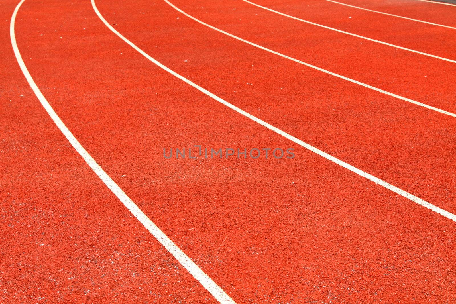 Running track lanes for athletes 