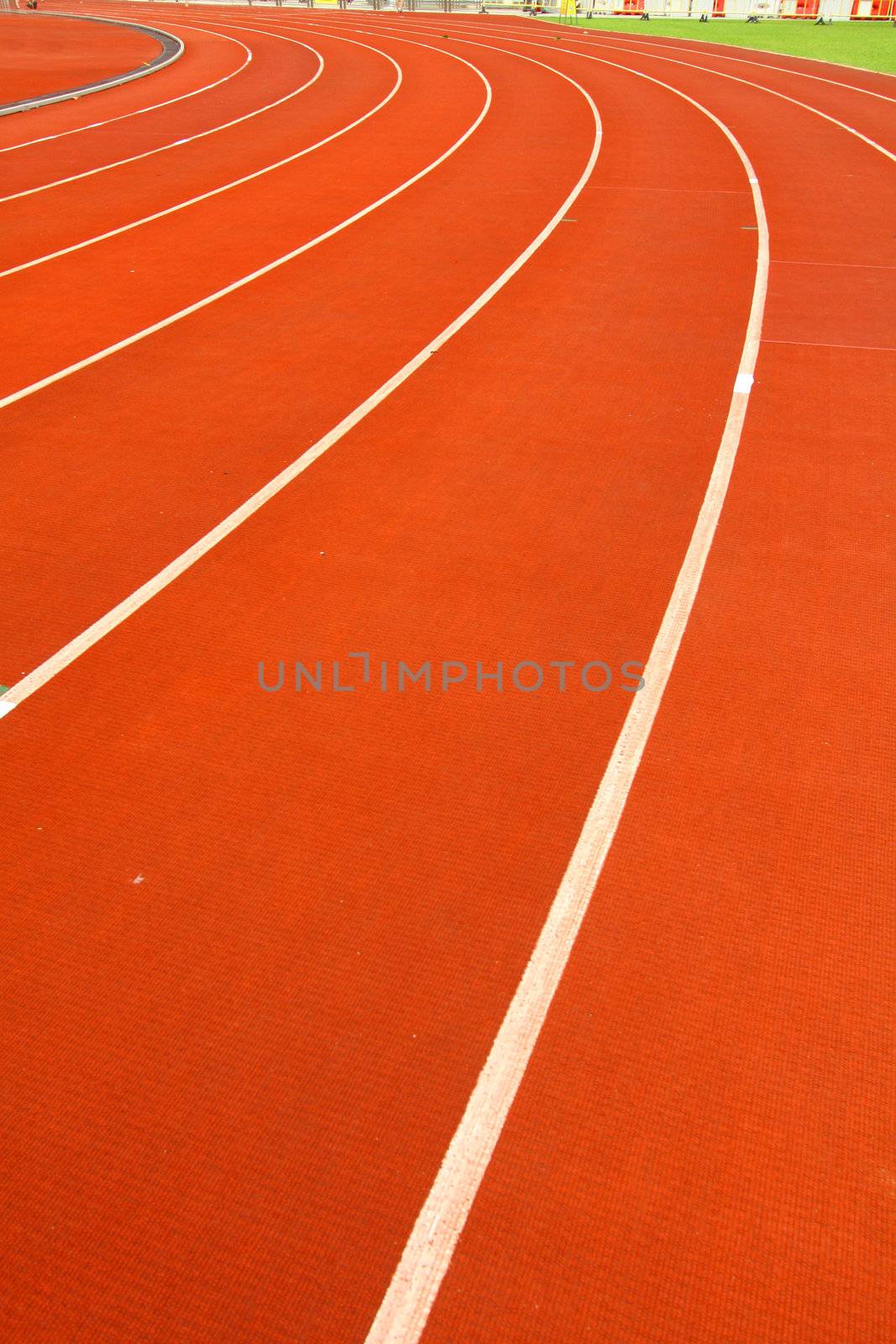 Running track lanes for athletes