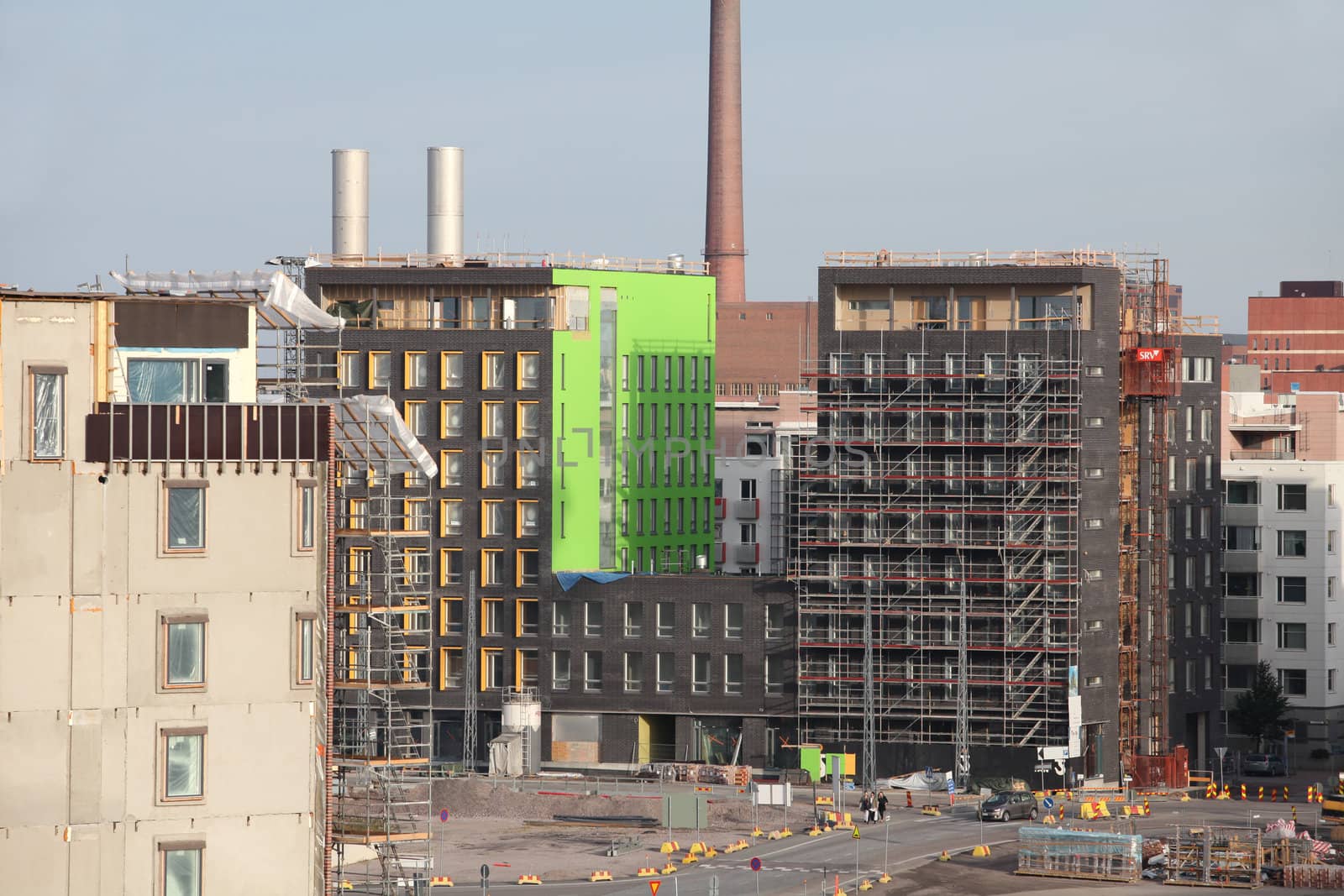 construction of high-rise office building