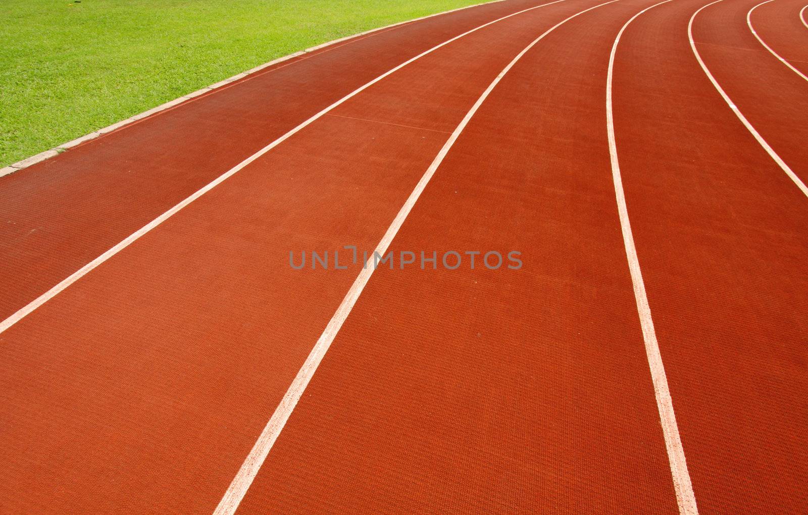 Running track lanes for athletes