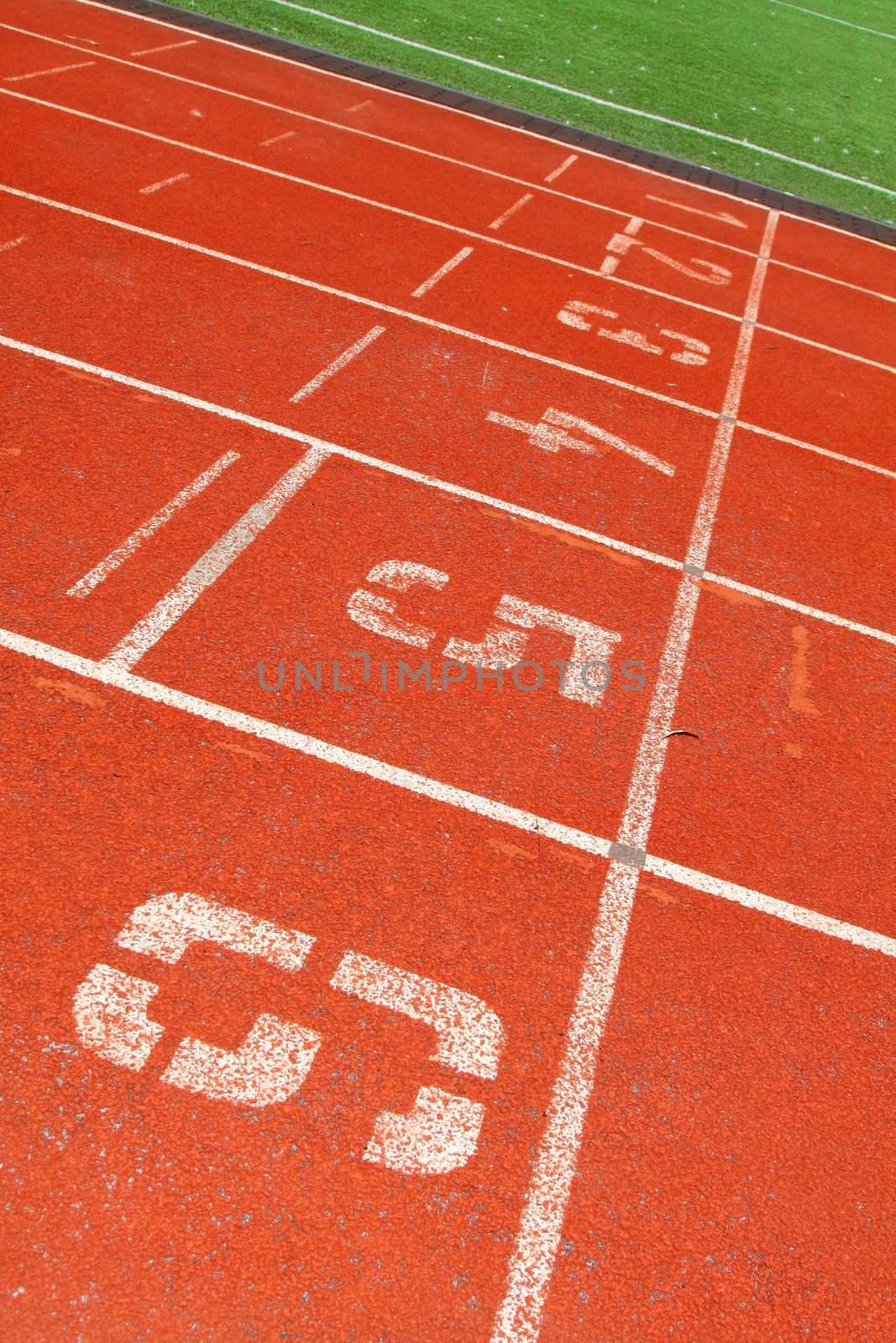 Running track for athletes 