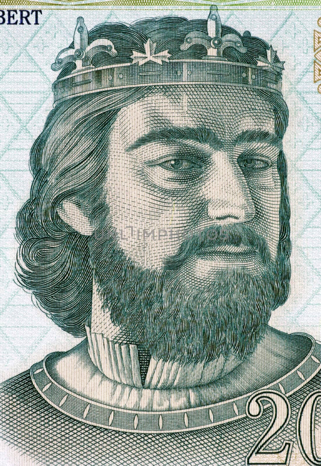 Charles I of Hungary (1288-1342) on 200 Forint 2004 Banknote from Hungary. First King of Hungary and Croatia during 1308–1342.