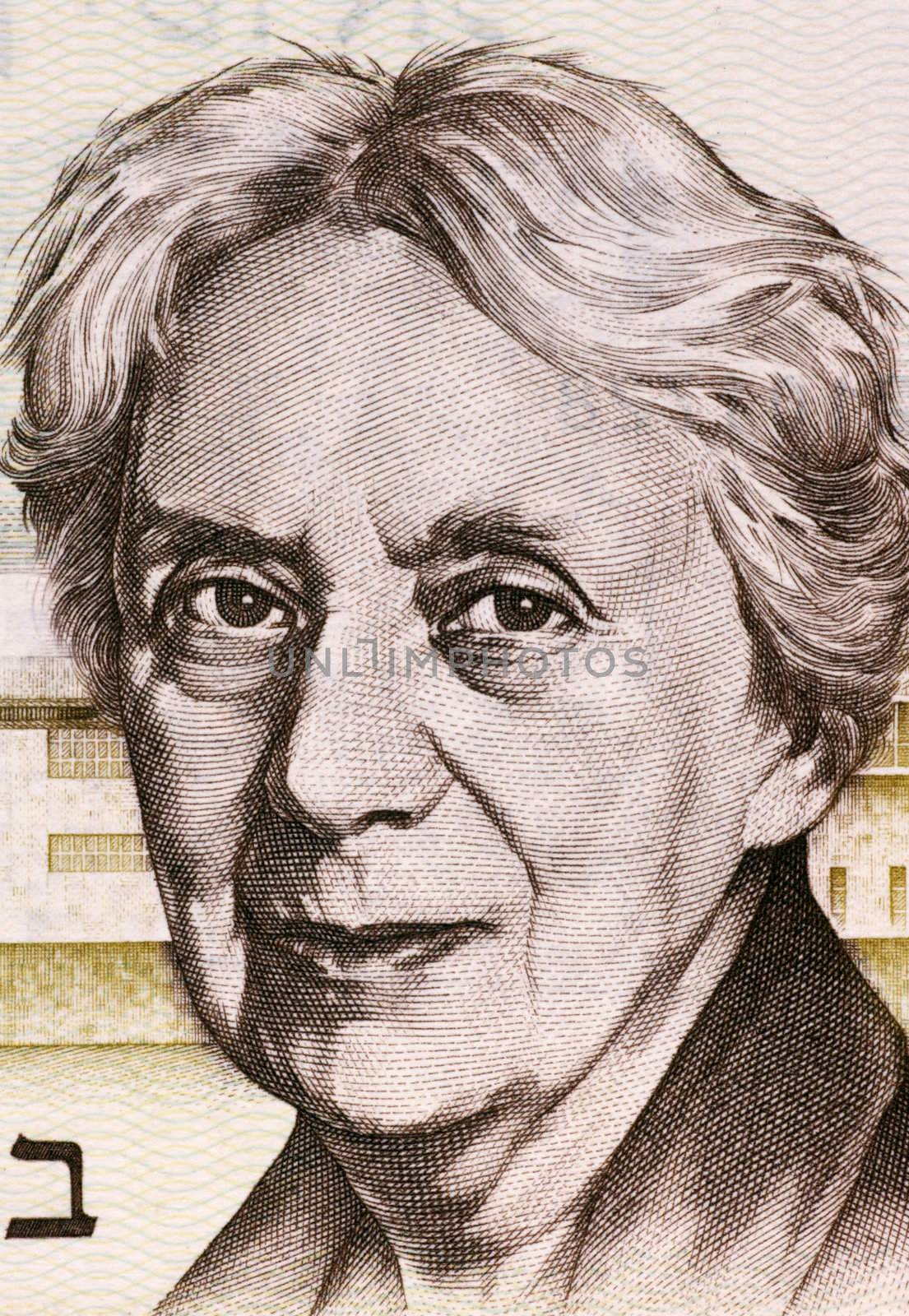 Henrietta Szold (1860-1945) on 5 Lirot 1973 Banknote from Israel. U.S. Jewish Zionist leader and founder of the Hadassah Women's Organization.