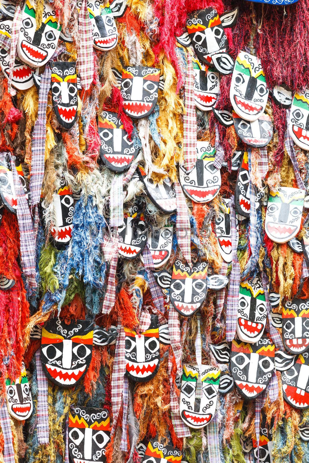 Colorful Thai ghost masks