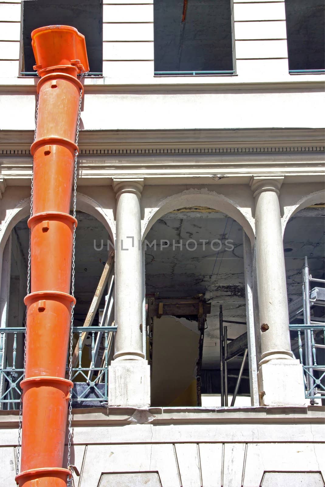 a descent of rubble, house in rehabilitation