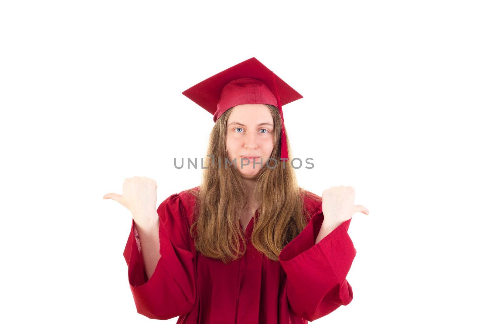 Female graduate in her academic gown