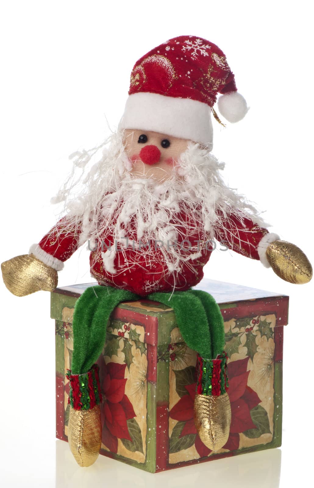 Santa Claus doll on a white background