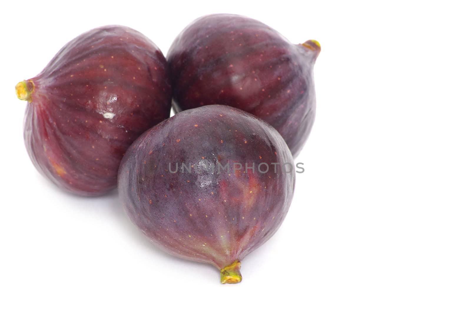 Fresh figs isolated on white