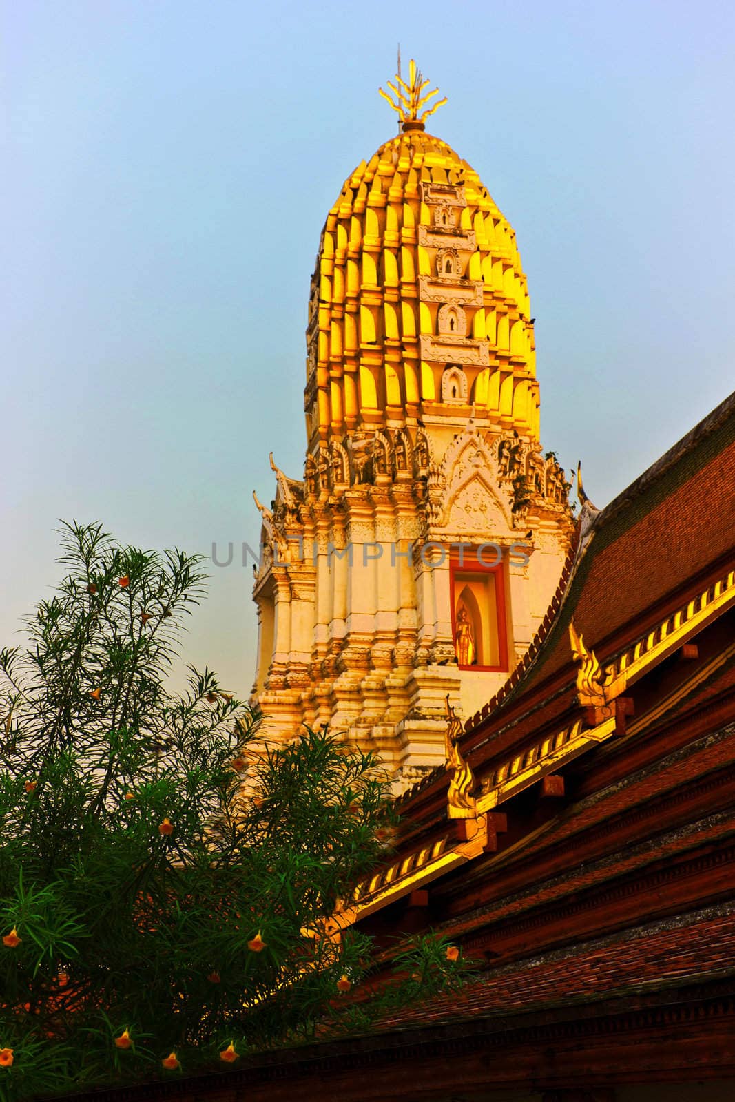 Pagoda in temple Thailand and attractions