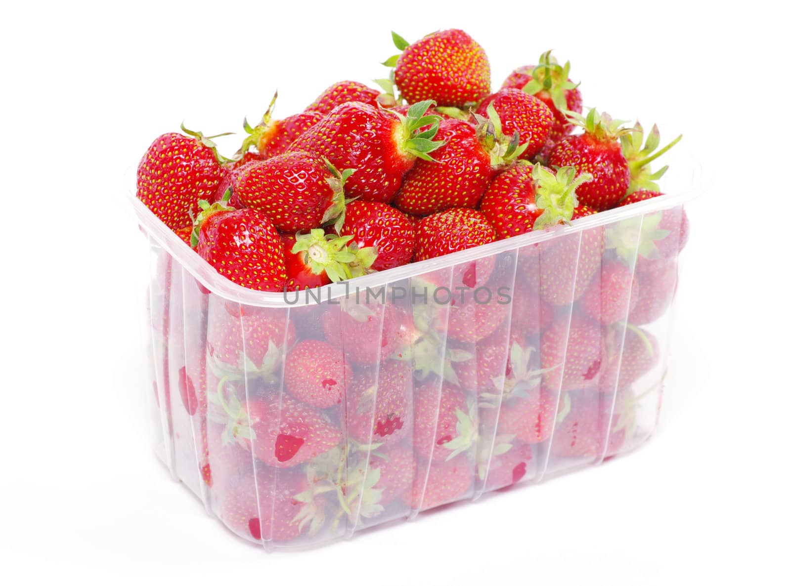Strawberries isolated over white background