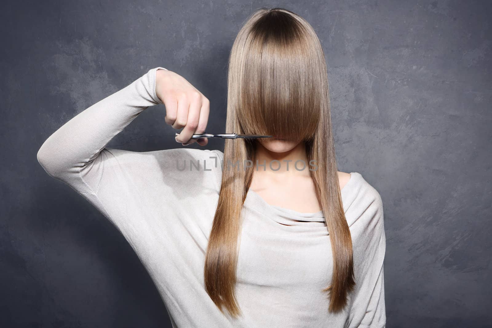 Girl with scissors by robert_przybysz