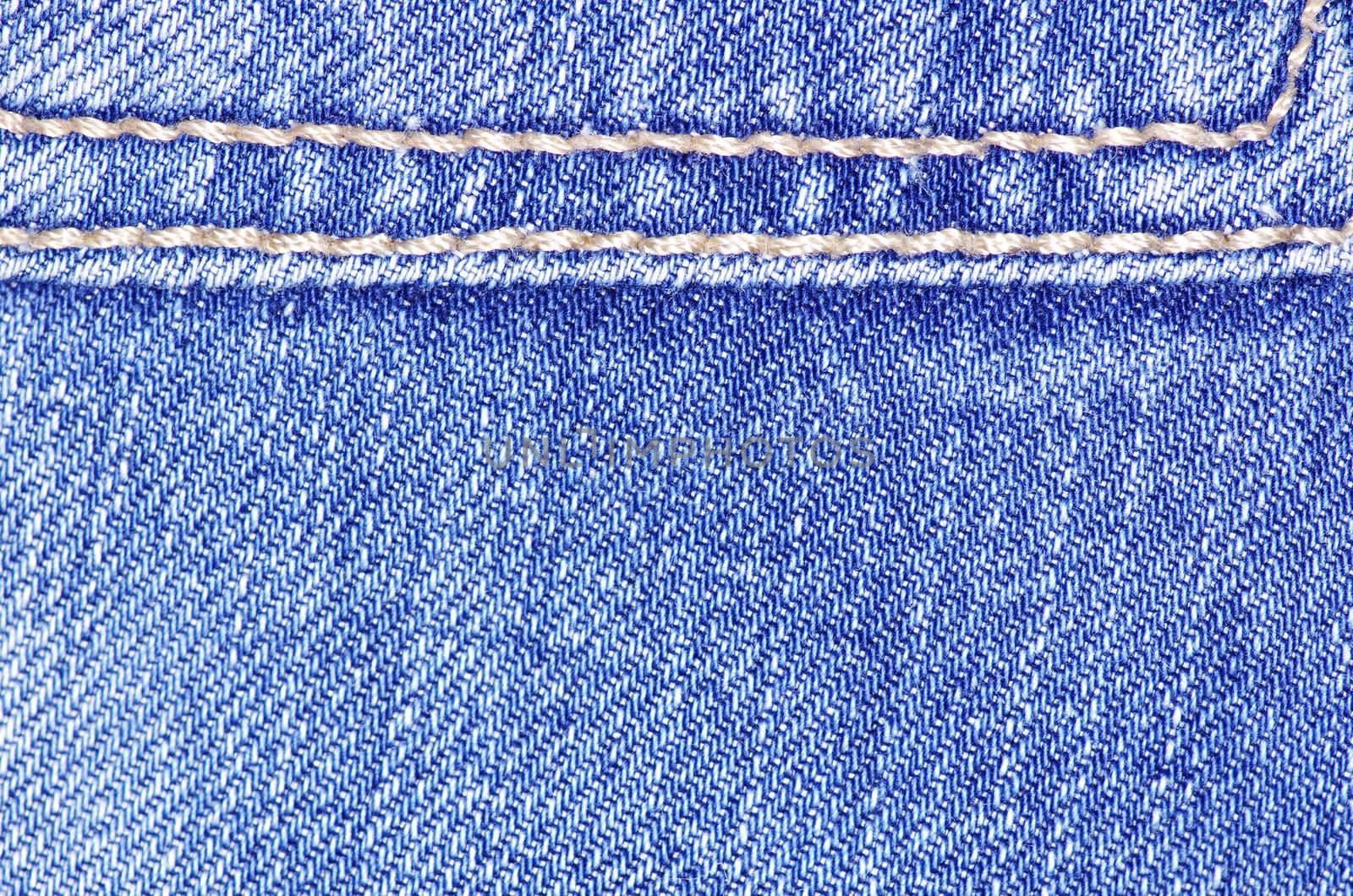Textured striped blue jeans denim linen fabric background