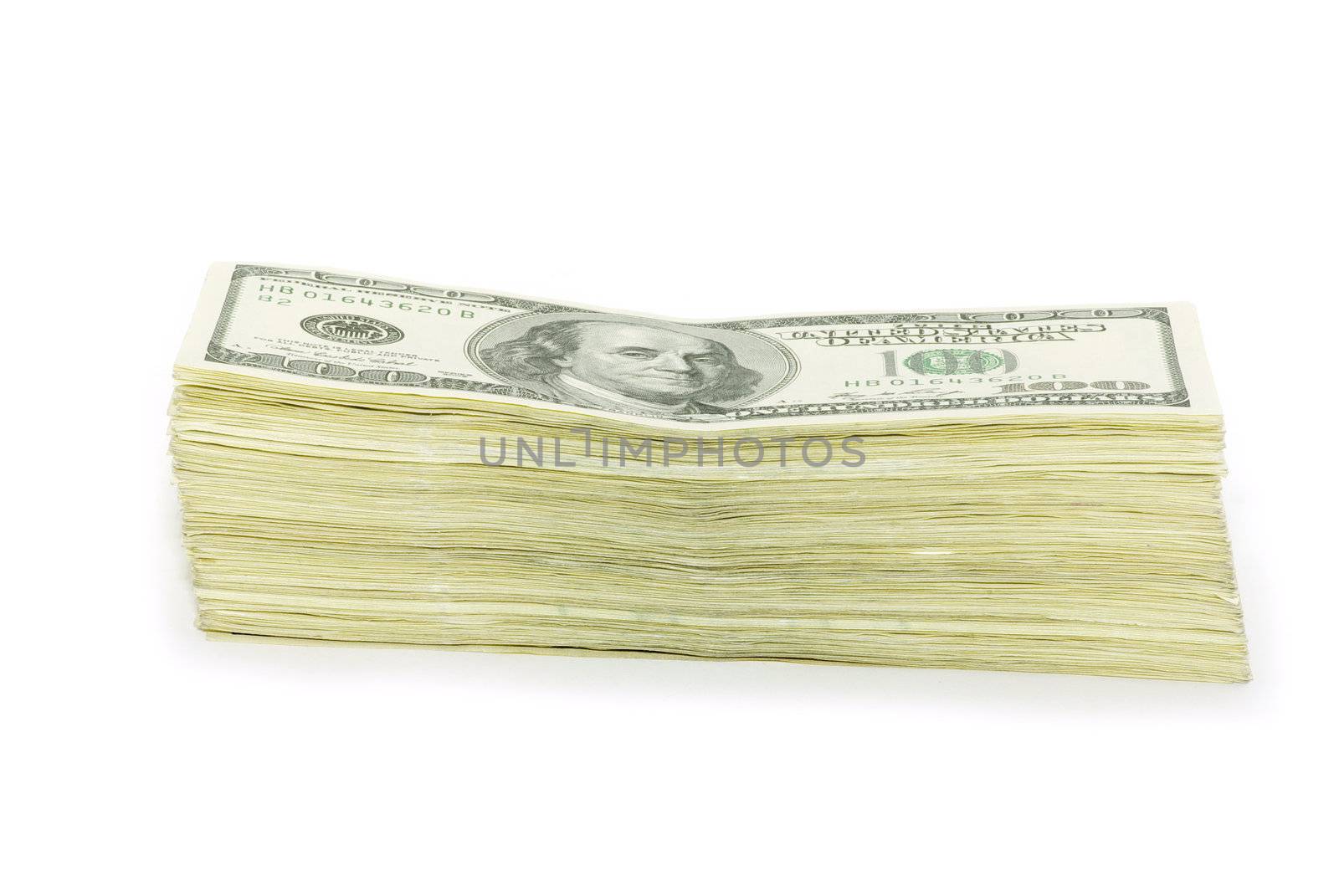 lot of money isolated on white background