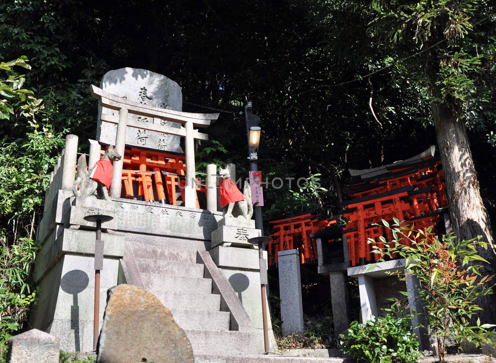 Fushimi Inari-taisha Shrine in Kyoto Japan by siraanamwong