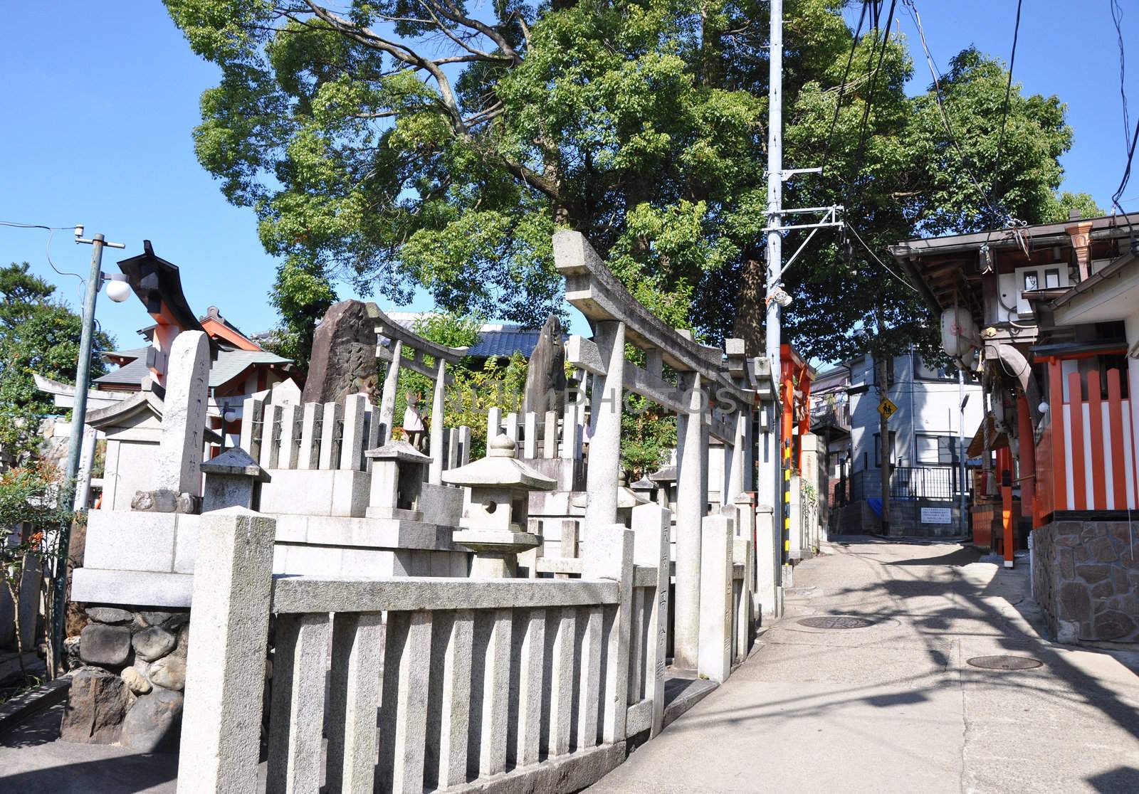 Torii gates at Fushimi-inari Shrine by siraanamwong