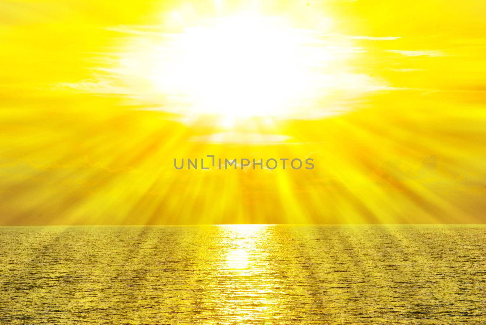 Fantastic sunset over the sea  
