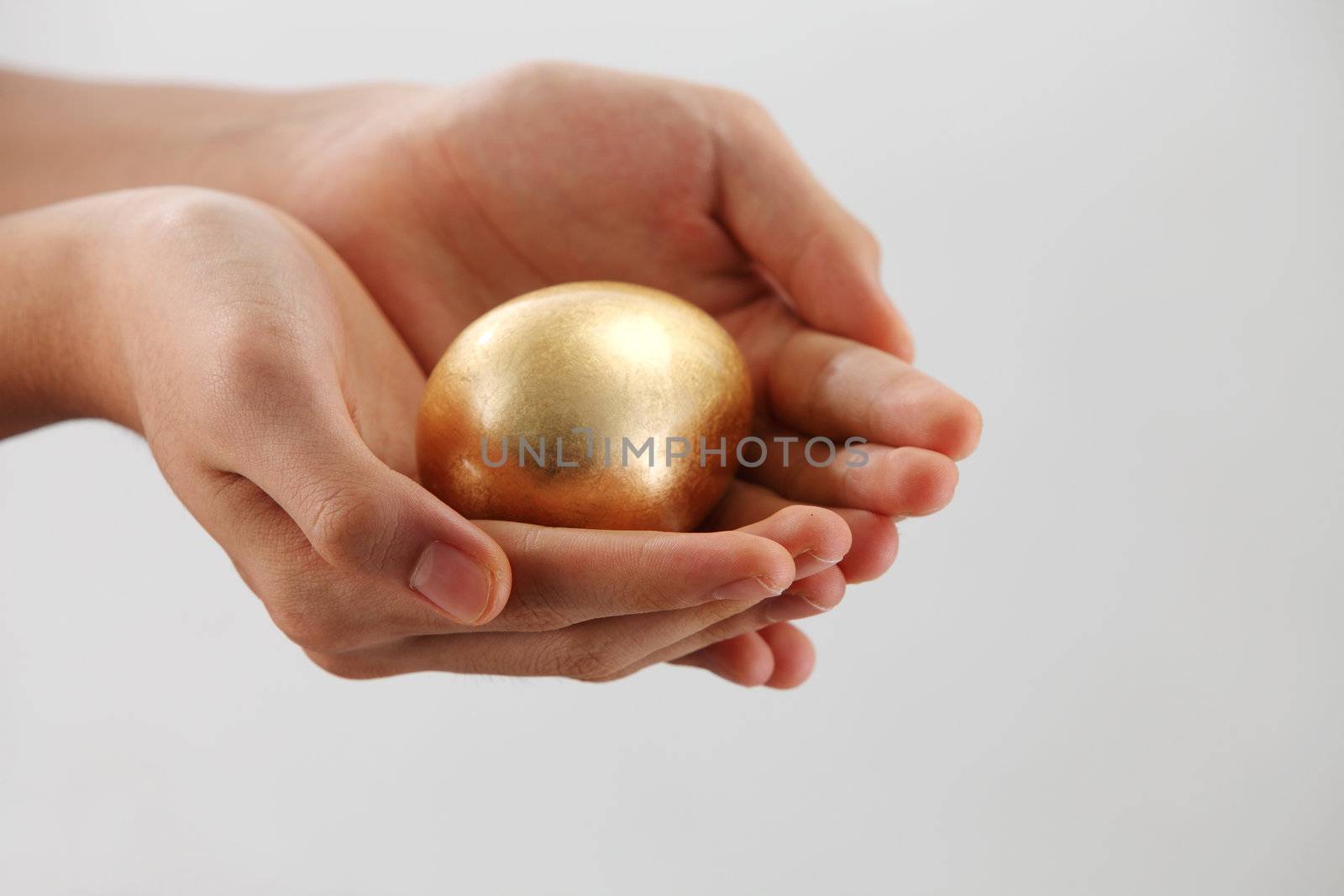 protecting and holding the golden egg