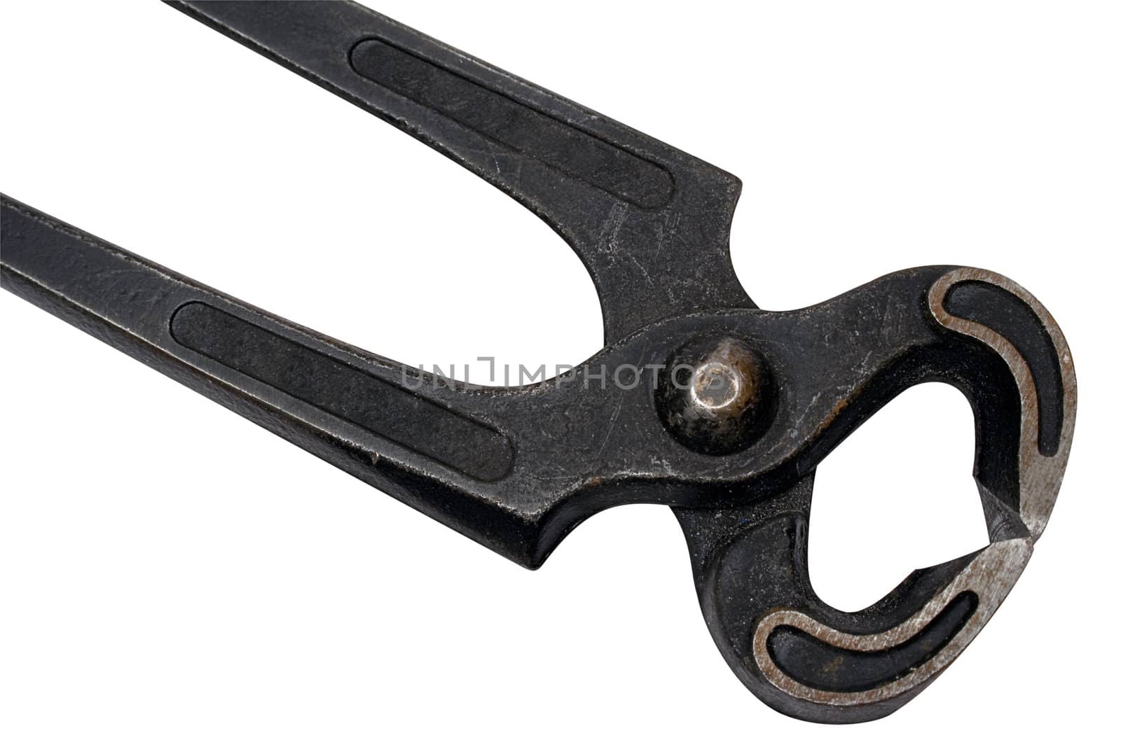 Black pincers isolated on a white background. File contains clipping path.