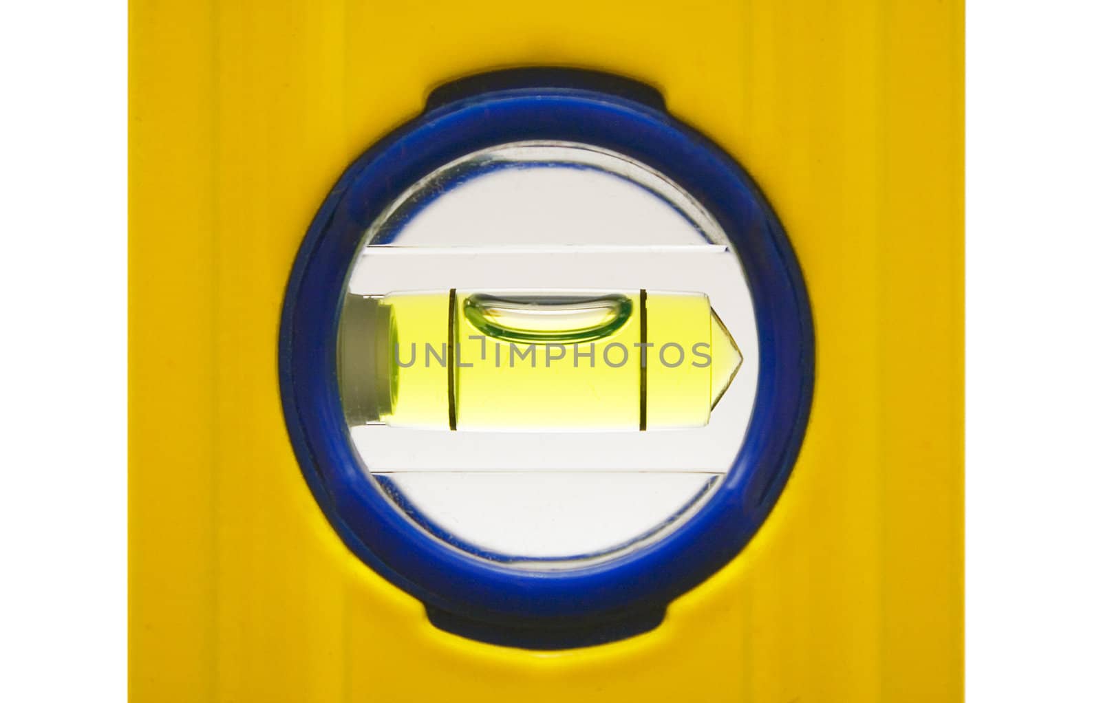 Yellow work tool isolated on a white background.