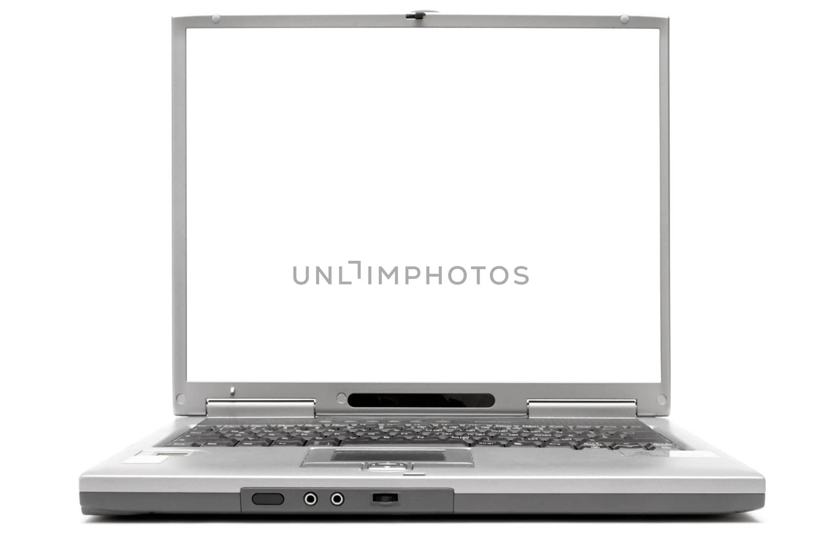 Notebook with white space for your own presentation. Isolated on a white background.