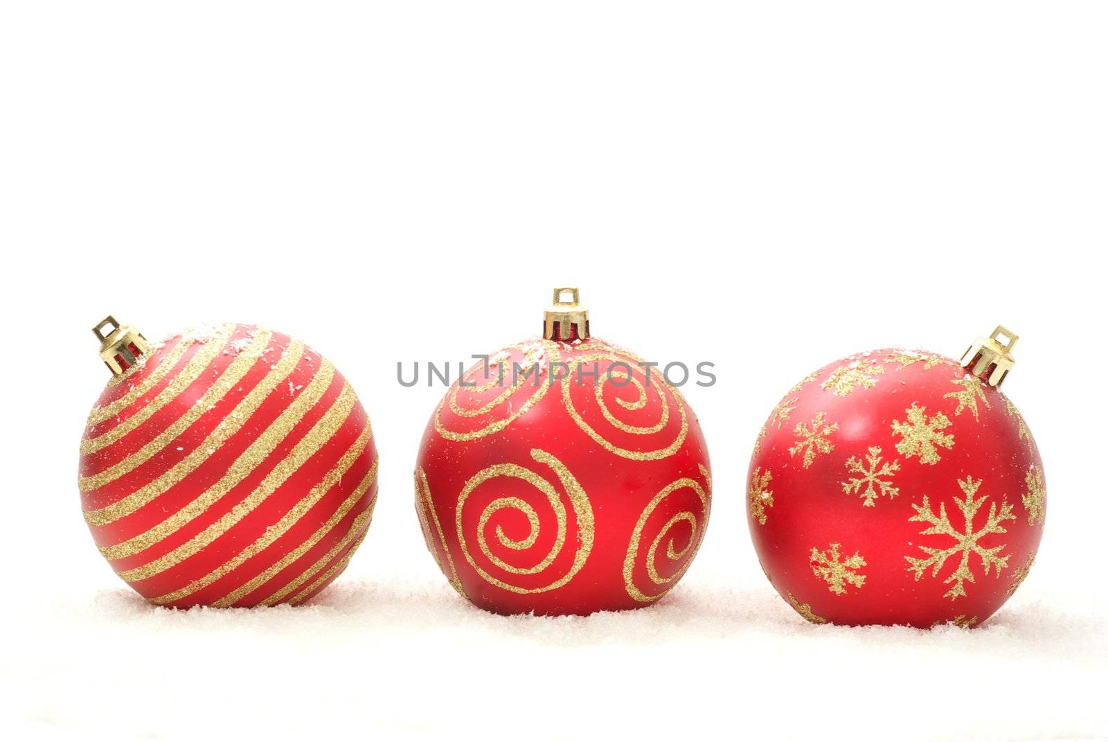 christmas balls isolated on a white background