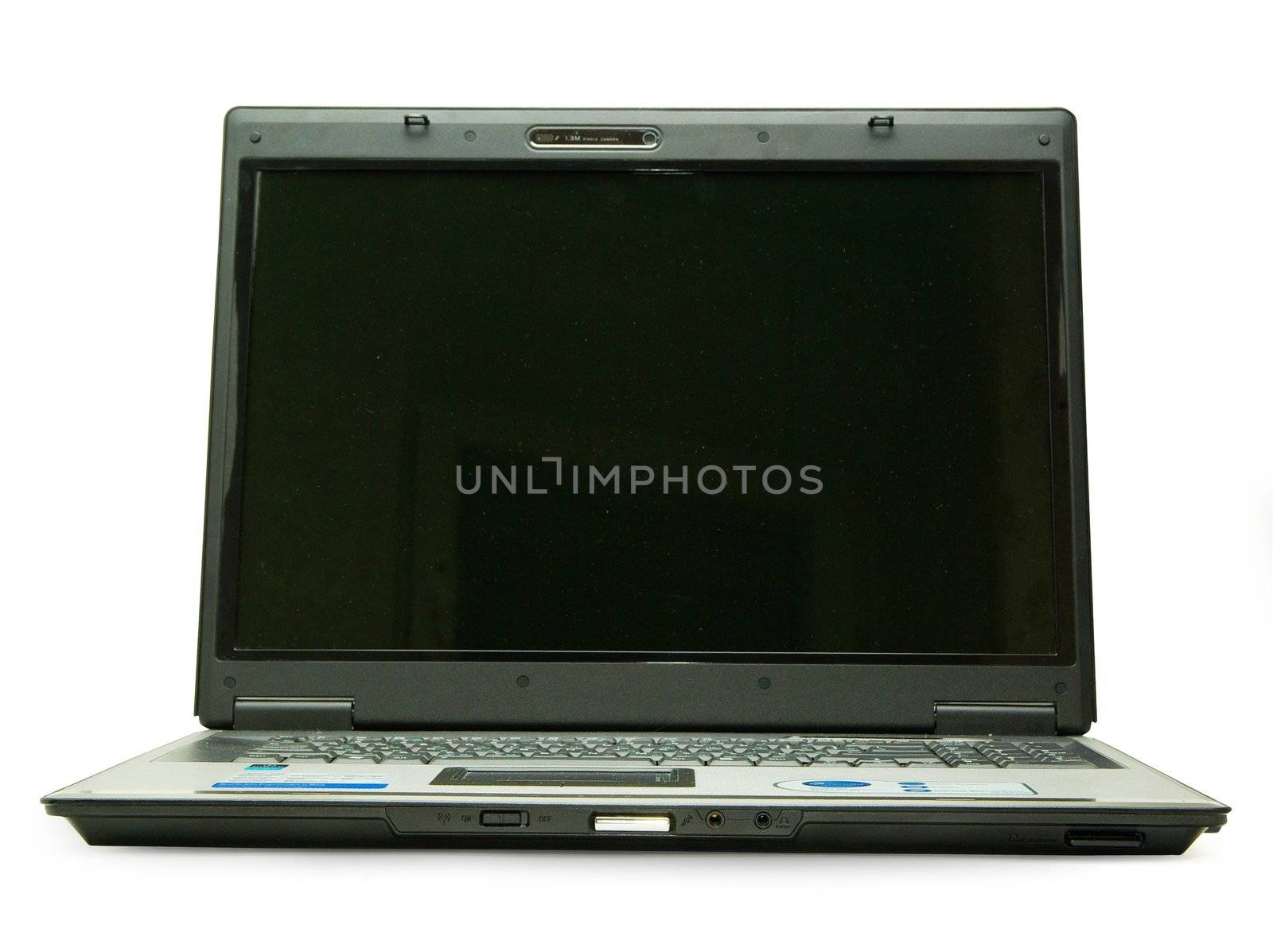 modern laptop isolated on white background