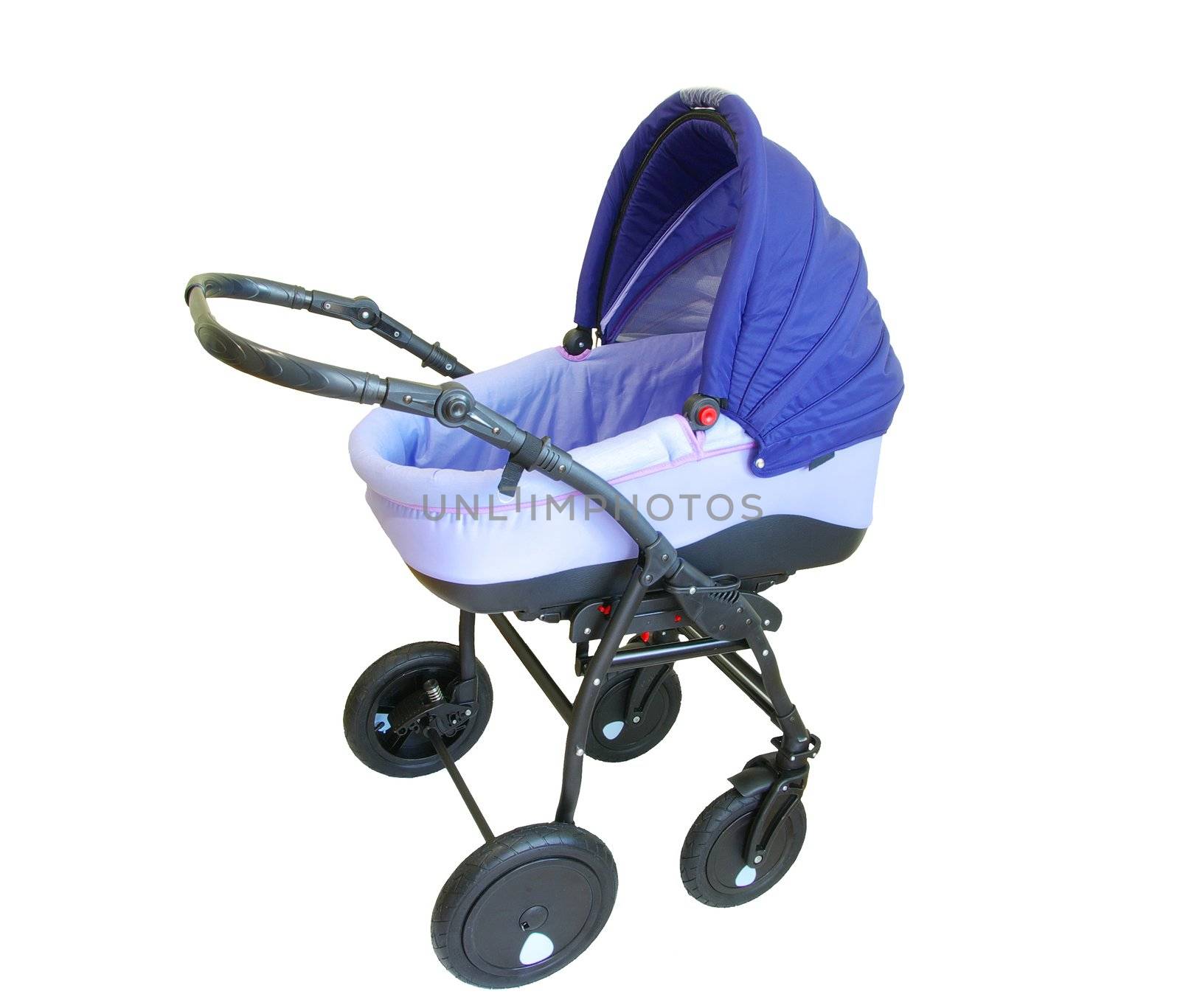  baby carriage isolated on white background