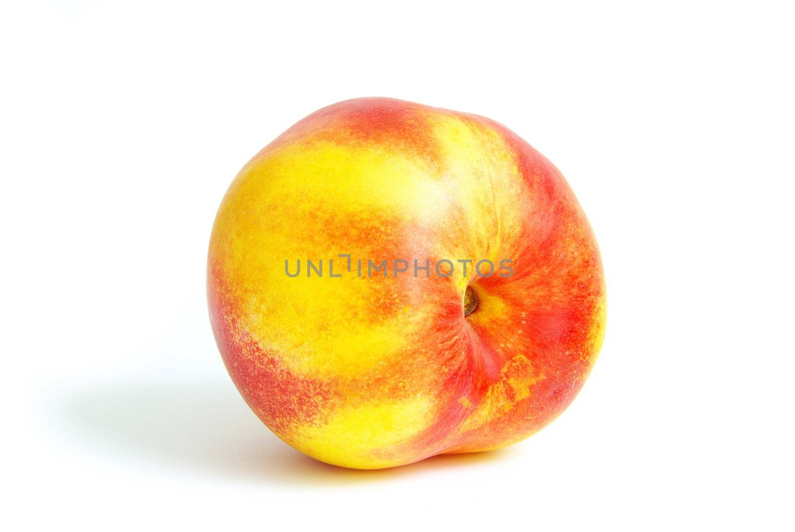 Peach isolate over white background