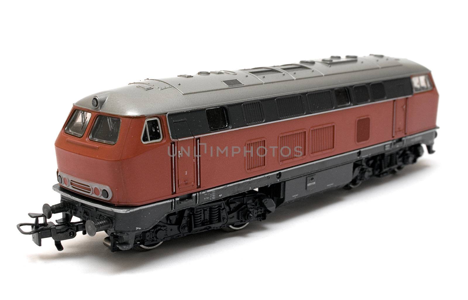 Model of a railway car isolated on a white background.