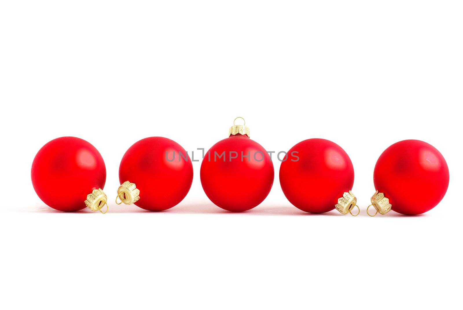 Christmas balls isolated on the white background