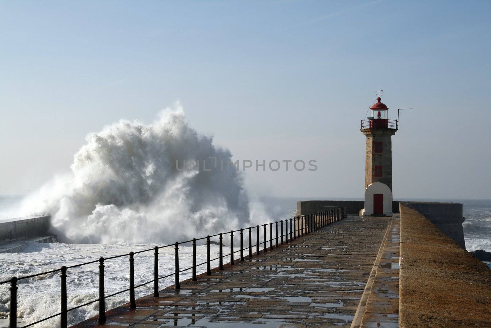 lighthouse in oporto in Portugal