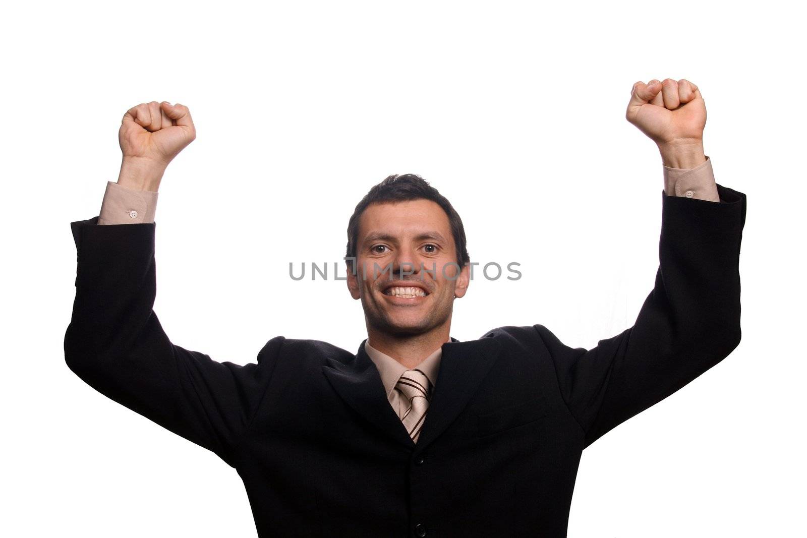 happy businessman success (business concept)