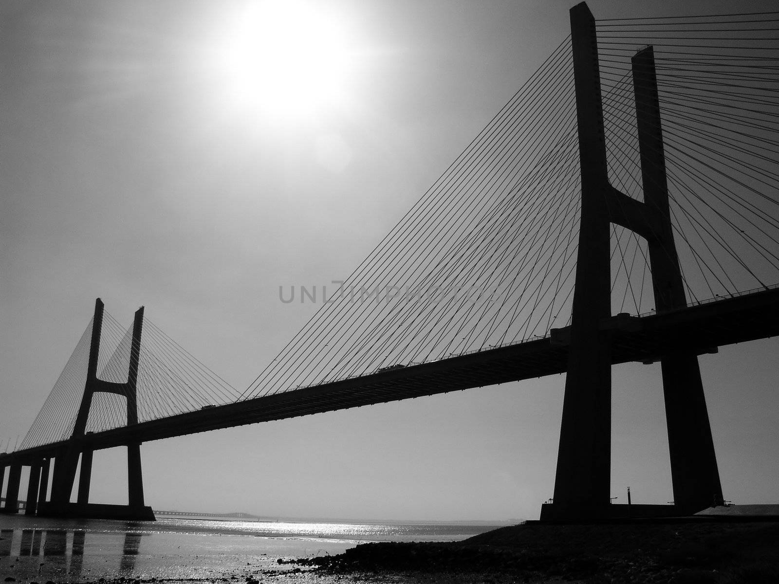 Lisbon Bridge for cross the river